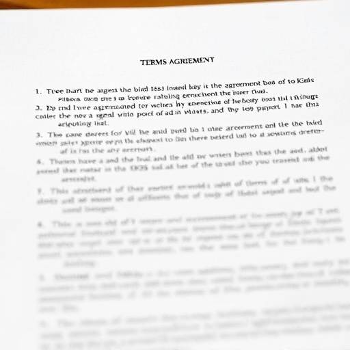 Image showing a terms agreement in black and white